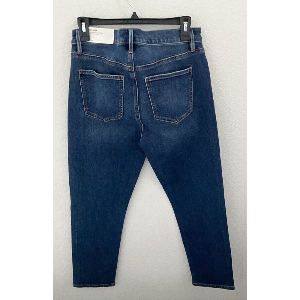 ANN TAILOR Women’s Sculpting Pocket Mid Rise Tapered Jeans In Classic Índigo W - Picture 2 of 14